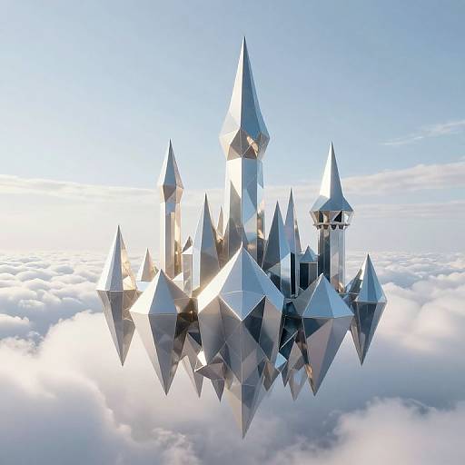 Floating Geometric Castle Structures