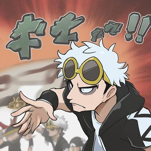 Illustration of Guzma (pokemon), pokemon in the style of Chamaji