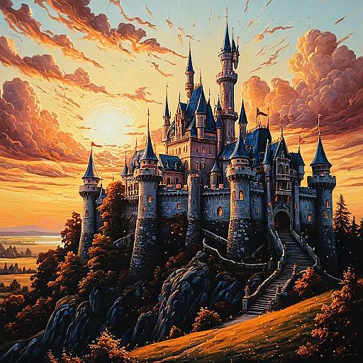 Sunrise Over Sleeping Beauty's Castle