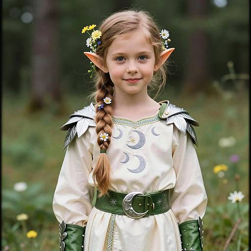 Waist-Length Braid Elf Portrait Photo