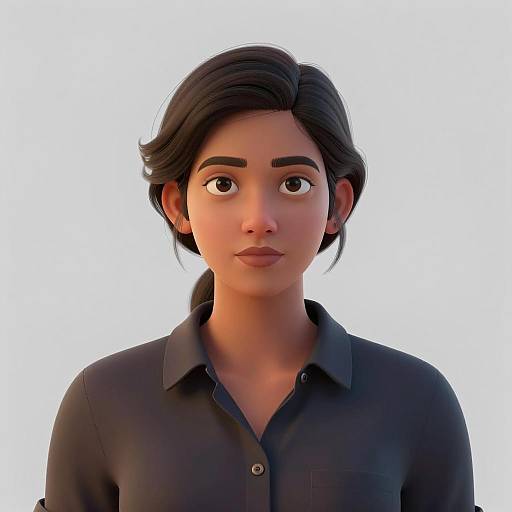 Modern South Asian Woman Avatar Portrait