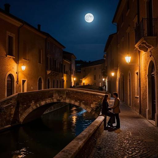 Romantic Night in Mantua Streets