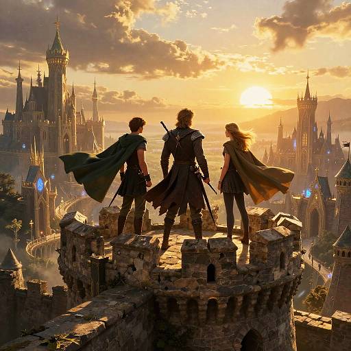 Heroes of Narnia Overlooking Enchanted Kingdom