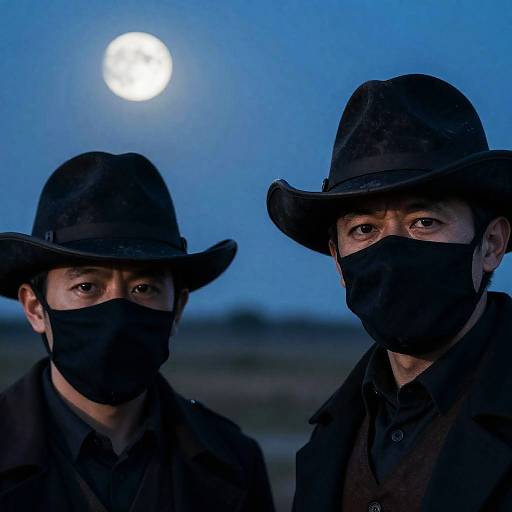 Mysterious Figures Under the Moonlight