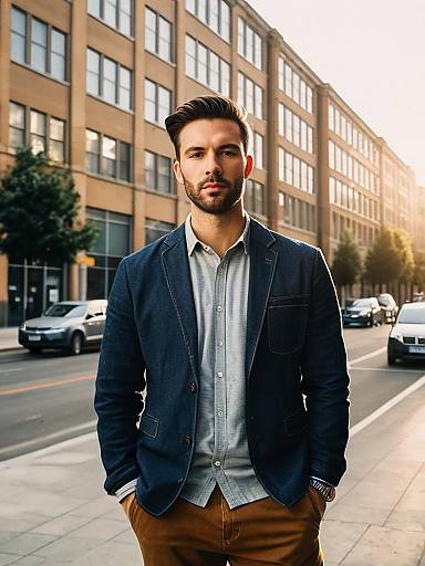 Photorealistic Urban Casual Office Portrait