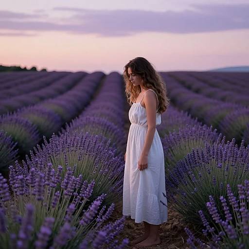 Twilight Lavender Fields Serenity