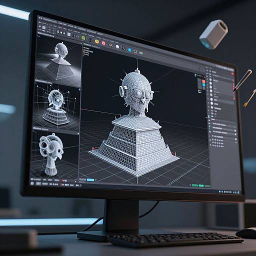 3D Digital Art Rendering Process