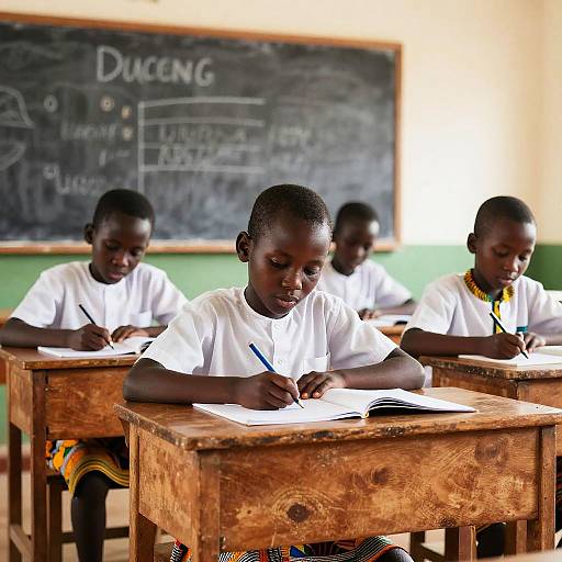 African School Uniforms with Kente Accents