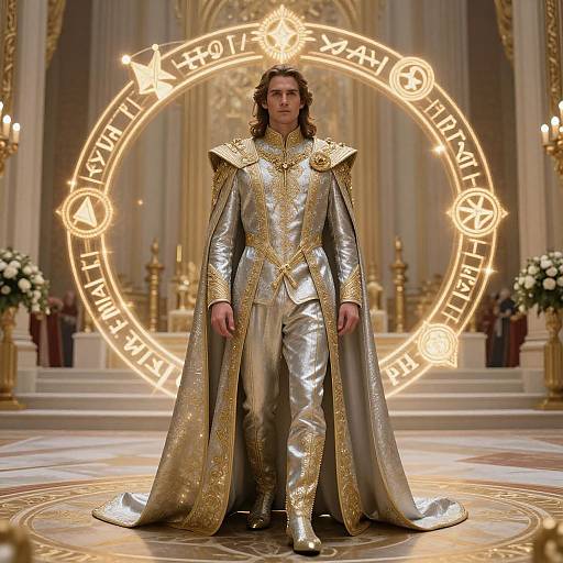Fantasy Noble in Ornate Ceremonial Suit