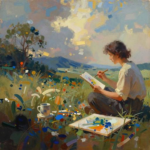 AI-Enhanced Surreal Landscape Art