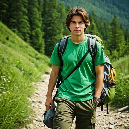 Summertime Solo Hiker in Nature