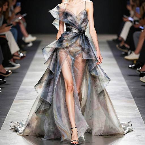 Digital Ink High-Fashion Gown Sketch