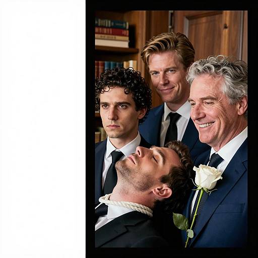 Dramatic Portrait of Four Suited Men