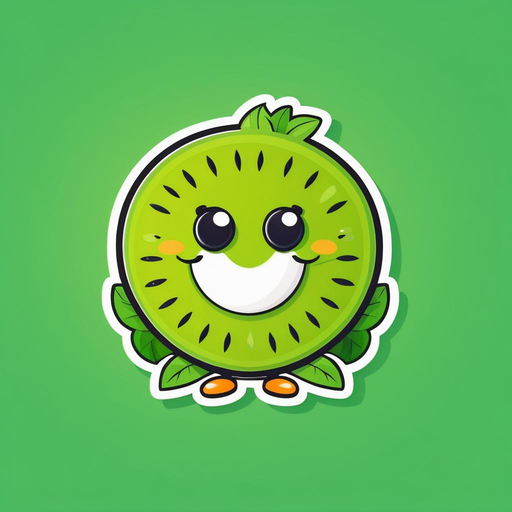 Fun Kiwi Character Cartoon Logo Design