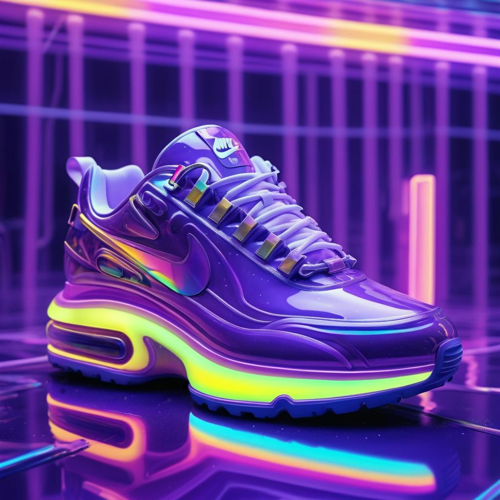 Futuristic Nike Air Max in Neon Dreamscape