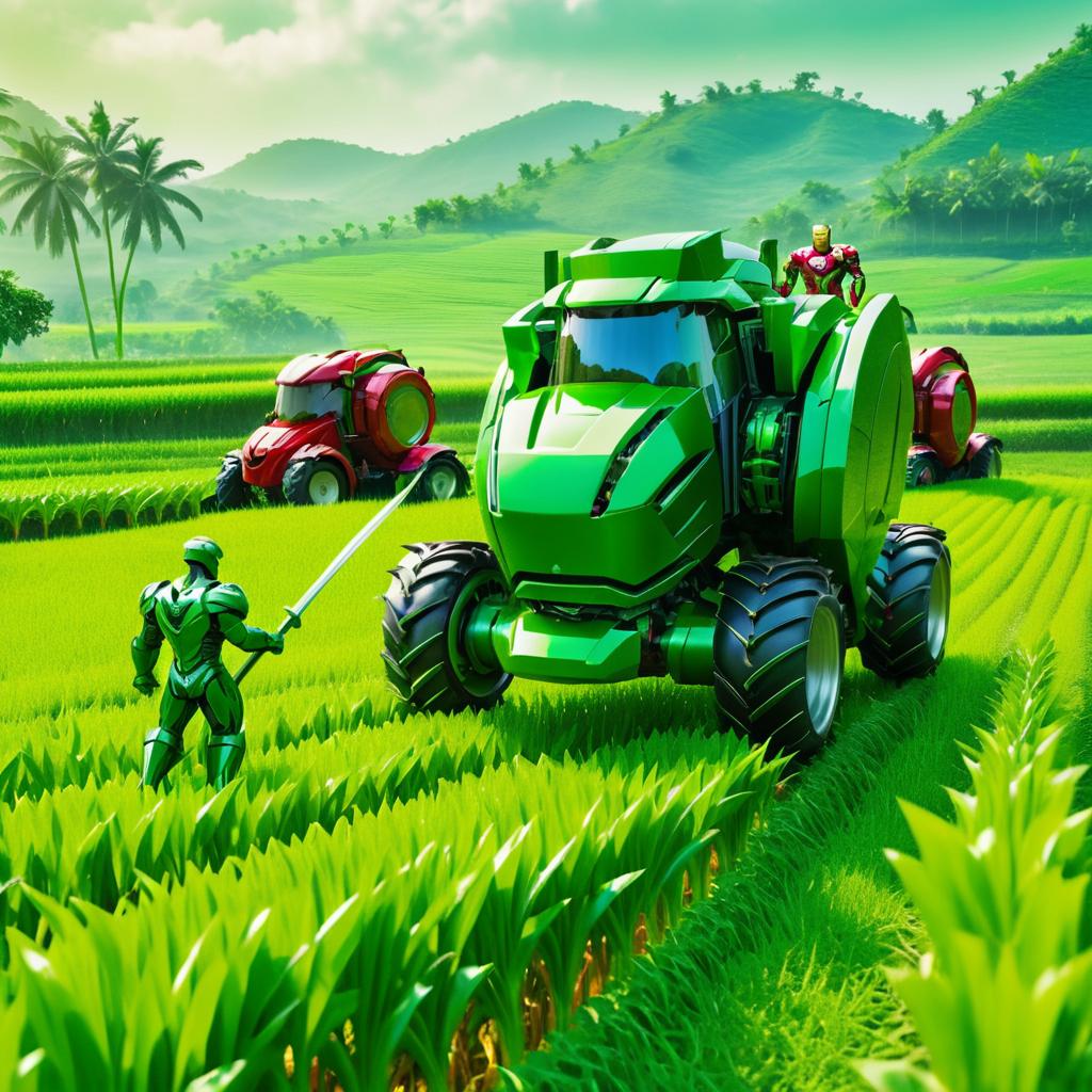 Epic Vanilla Iron Man in Lush Fields