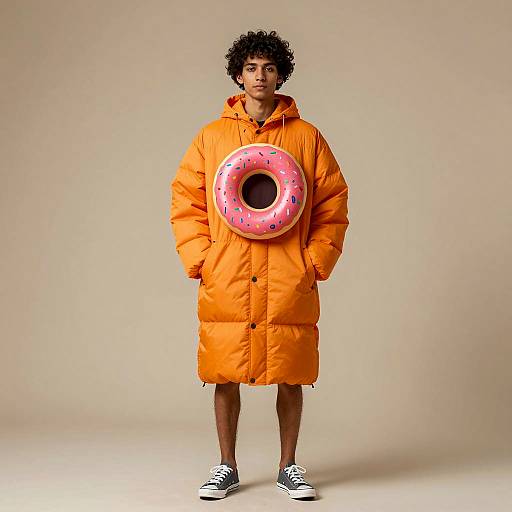 Stylish Donut Costume Full Body Portrait