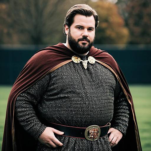 Man in Plus Size King Henry Costume