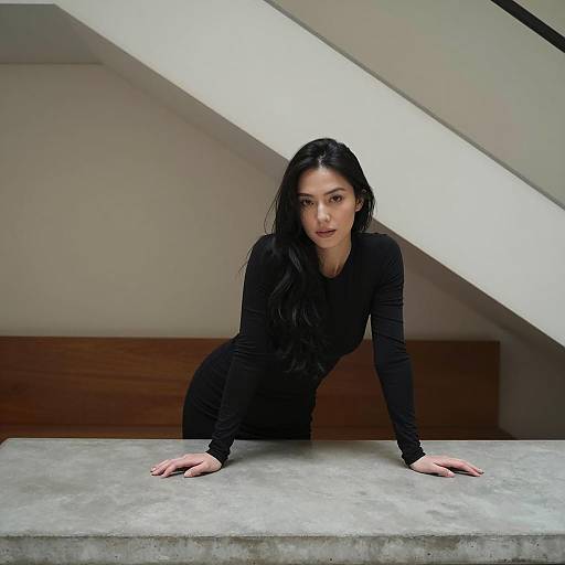 Realistic Portrait of a Woman Indoors