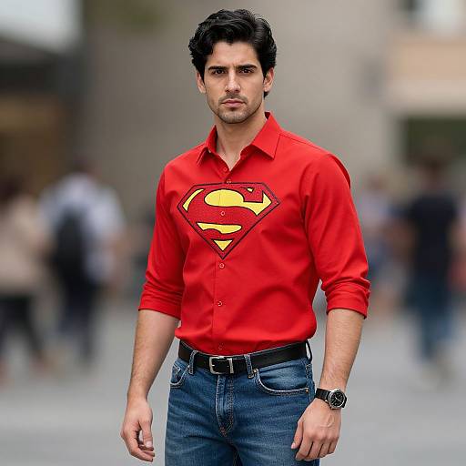 Realistic Superman Shirt Casual Look
