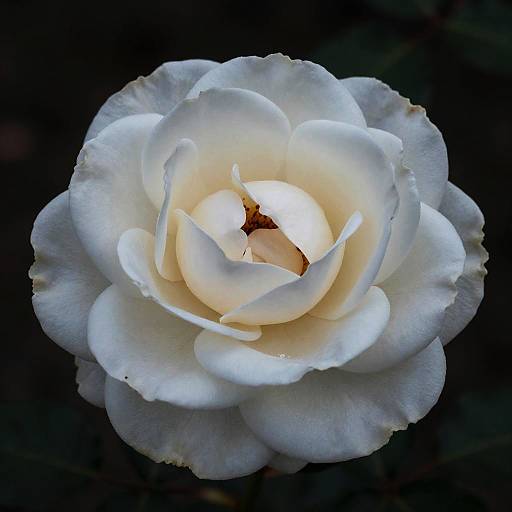Delicate White Rose in Dramatic Light