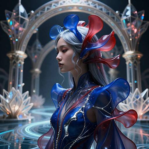 Silver-Threaded Woman of Liquid Cathedral