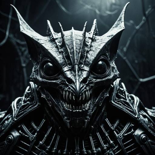 Surreal Cybernetic Bat Hybrid Portrait