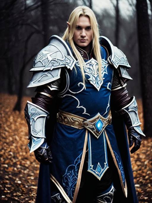 Man in Arthas Menethil Cosplay Armor