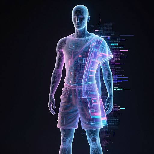 Cyberpunk AI Clothing Remover Concept Art