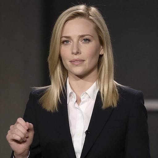 Blonde Portrait in Black Blazer