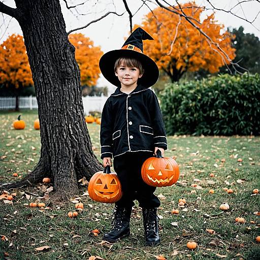 Realistic Solo Boy in Halloween Costume