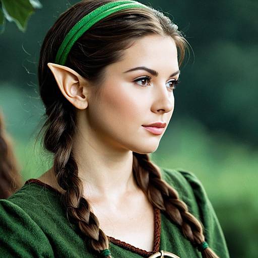 Woman in Elf Costume with Pointy Ears