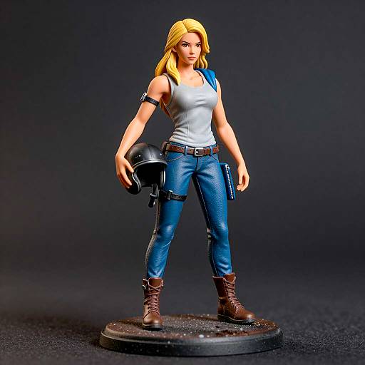 Realistic Figurine of a Strong Woman