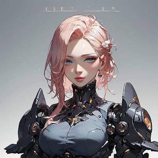 Expressionless Cyborg Girl Elster Standing