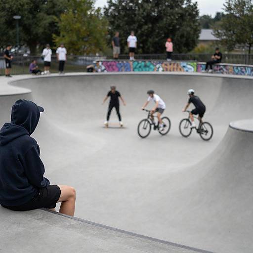 Hooded Spectator at Graffiti Skatepark