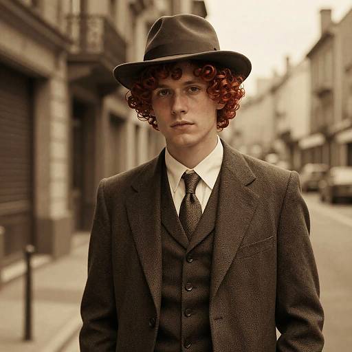 Red-Haired Gentlemen in 1920s Style