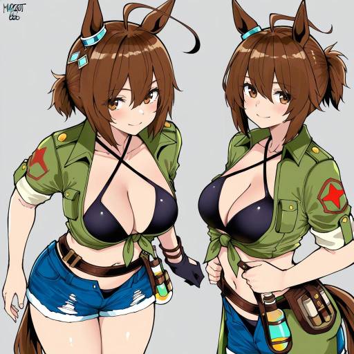 Illustration of Agnes tachyon (lunatic lab) (umamusume), umamusume in the style of Norman maggot