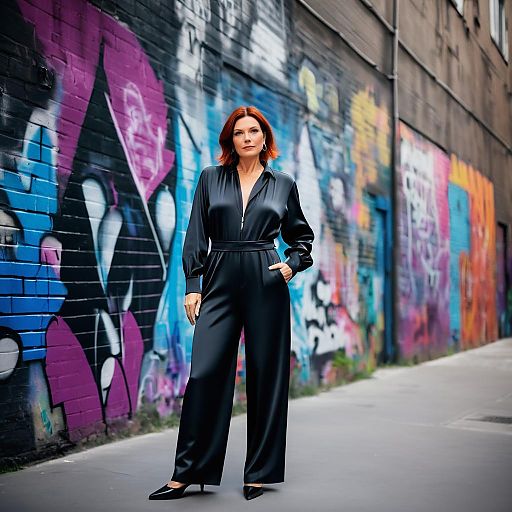 Avant-Garde Fashion Portrait in Urban Setting Avant-Garde Fashion Portrait in Urban Setting