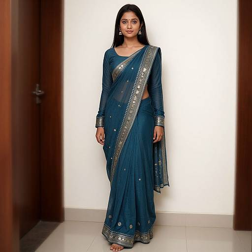 Realistic Portrait of Woman in Kurti Set