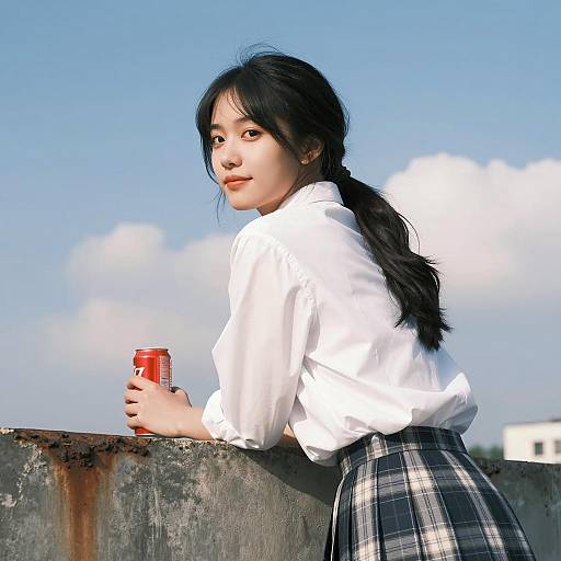 Photorealistic Asian Woman with Smile