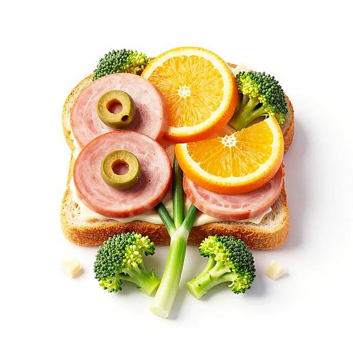 Playful Flower-Shaped Sandwich Art