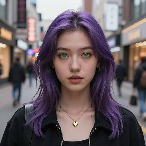 Urban Portrait of a Young Woman at Dusk