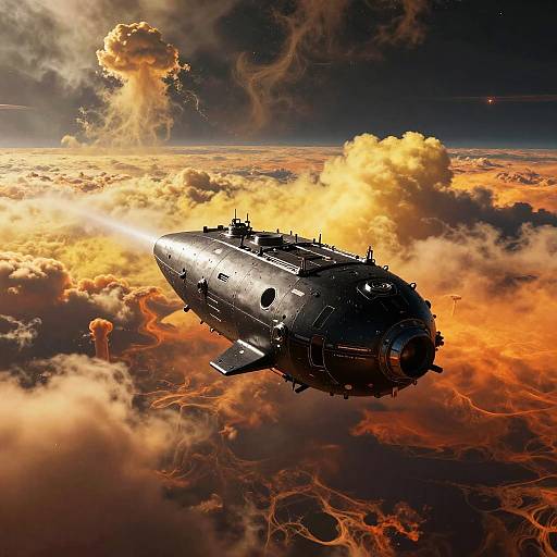 Venera Maxima Probe in Venus Clouds