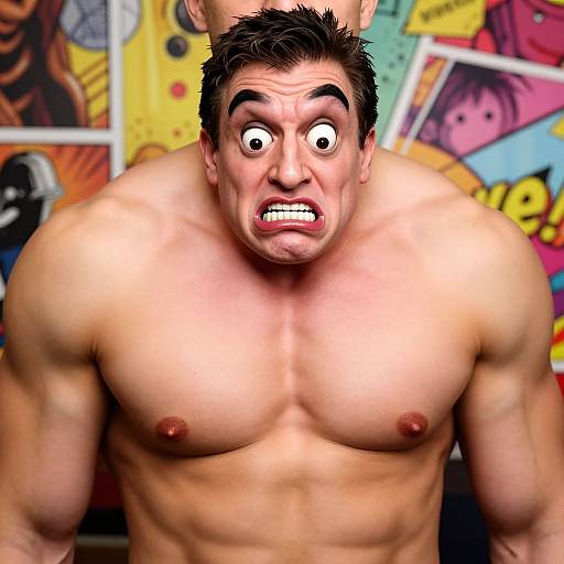 Surreal Muscular Chest Face Meme