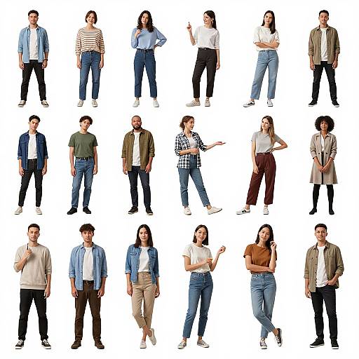 Casual & Expressive Pose Reference Grid