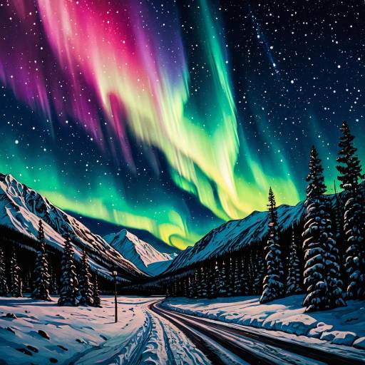 Vivid Aurora Borealis Inspired Artwork Vivid Aurora Borealis Inspired Artwork