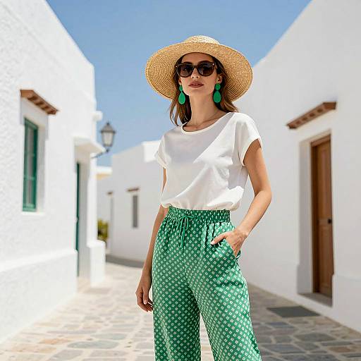 Stylish Woman in Summer Attire