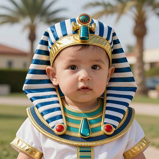 Adorable Infant in King Tut Costume