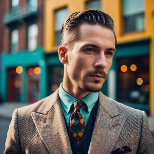 Vintage Suit Portrait in Urban Colors