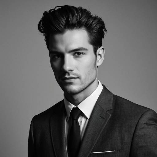Elegant Man in Tailored Charcoal Suit